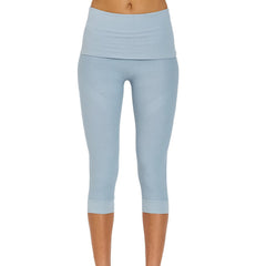 Hi-Waisted Herringbone Seamless Capri- High Compression